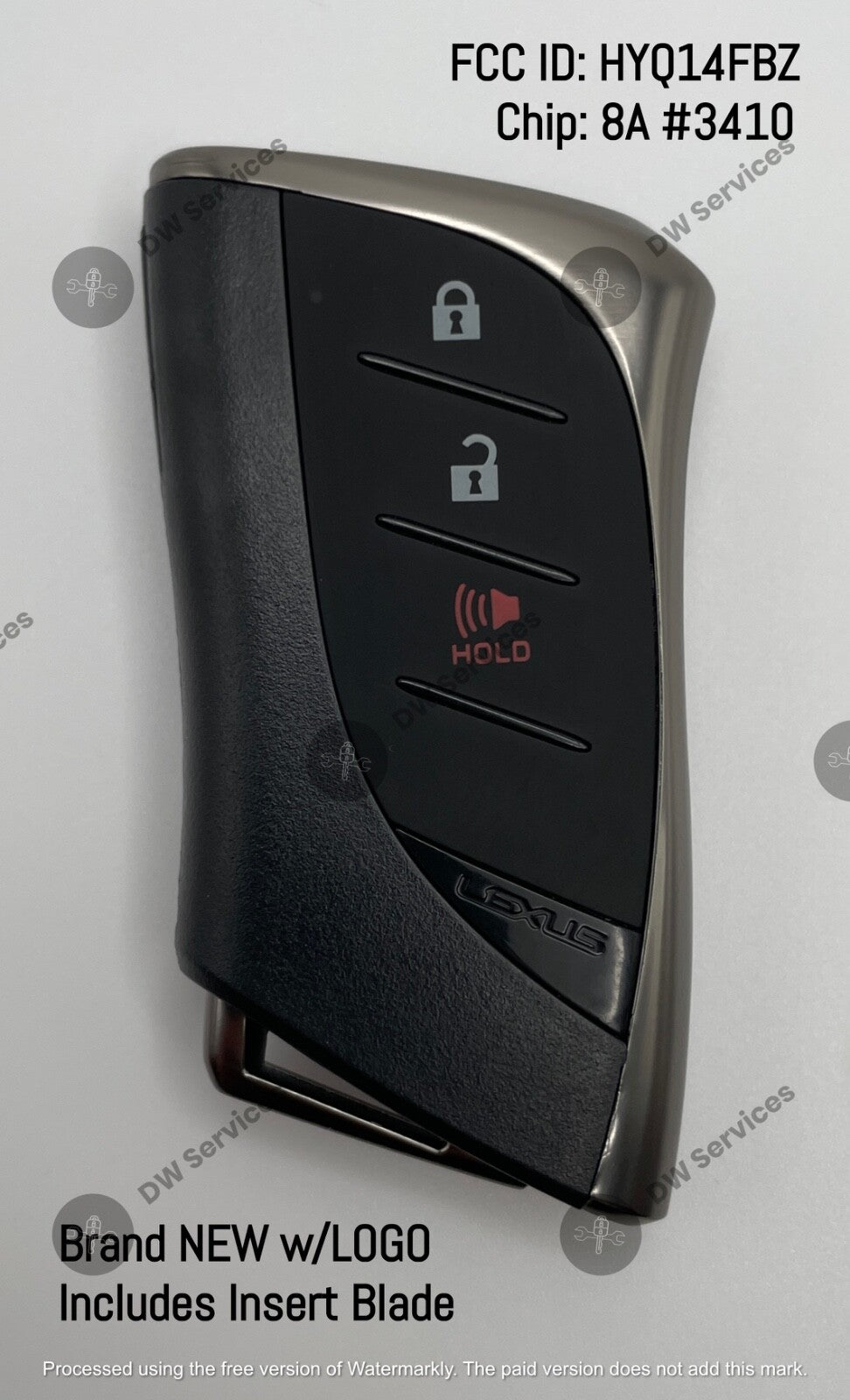 NEW! Lexus UX200 / UX250H Hybrid PROXIMITY remote SMART key FOB HYQ14FBZ Blue