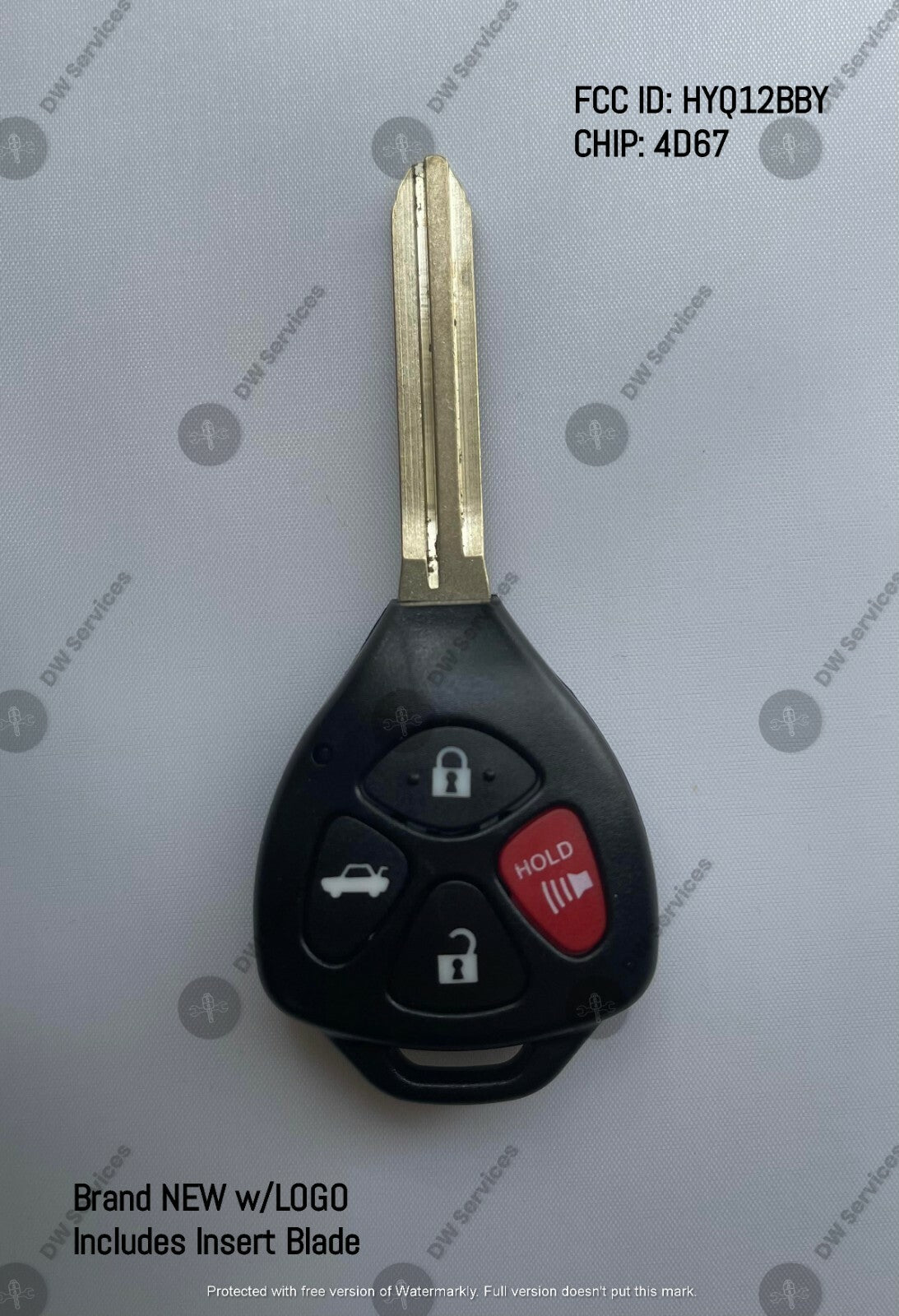 NEW! Toyota 4 button remote head key fob HYQ12BBY 4D67 DOT - Camry Corolla